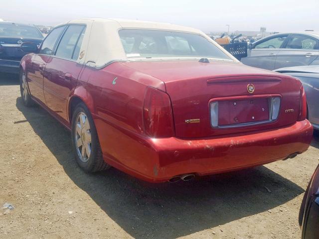 1G6KF57904U193079 - 2004 CADILLAC DEVILLE DT RED photo 3