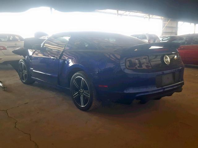 1ZVBP8CF0D5213734 - 2013 FORD MUSTANG GT BLUE photo 3