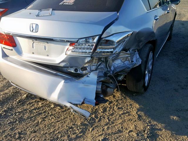 1HGCR2F84EA211975 - 2014 HONDA ACCORD EXL SILVER photo 9