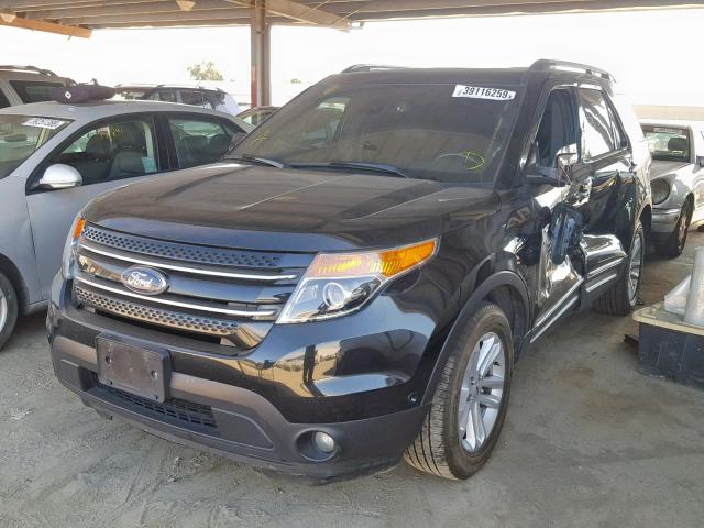 1FM5K8F83EGA03898 - 2014 FORD EXPLORER L BLACK photo 2