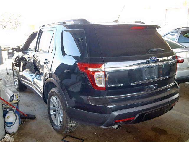 1FM5K8F83EGA03898 - 2014 FORD EXPLORER L BLACK photo 3