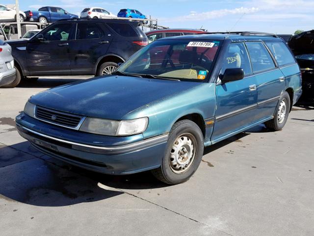 4S3BJ6324N6916335 - 1992 SUBARU LEGACY L GREEN photo 2