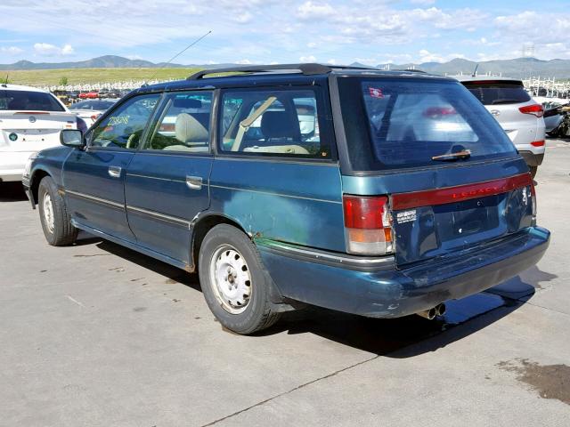 4S3BJ6324N6916335 - 1992 SUBARU LEGACY L GREEN photo 3