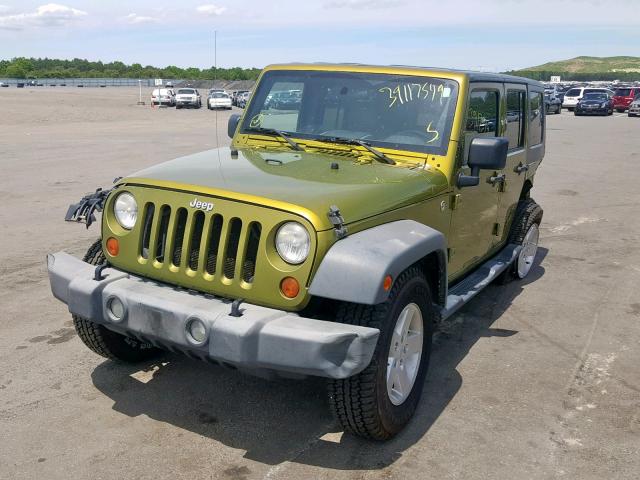 1J4GA39197L108516 - 2007 JEEP WRANGLER X GREEN photo 2