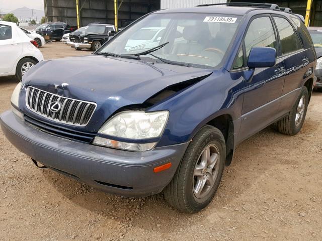 JTJHF10UX30312838 - 2003 LEXUS RX 300 BLUE photo 2