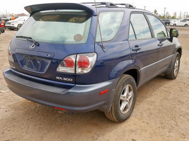 JTJHF10UX30312838 - 2003 LEXUS RX 300 BLUE photo 4