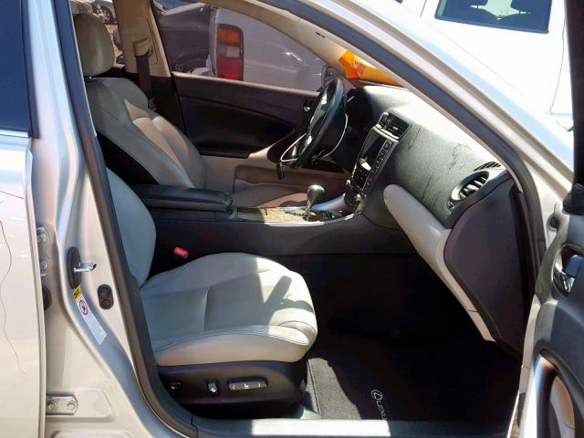 JTHBK262692091542 - 2009 LEXUS IS 250 SILVER photo 5