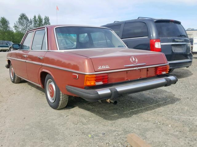 11406012111801 - 1974 MERCEDES-BENZ 280 MAROON photo 3