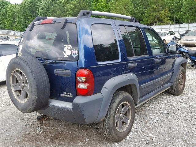 1J4GK38K95W681936 - 2005 JEEP LIBERTY RE BLUE photo 4