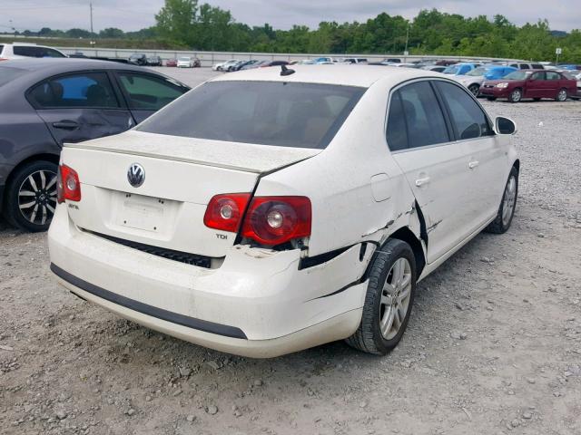 3VWCT81K16M849656 - 2006 VOLKSWAGEN JETTA TDI WHITE photo 4