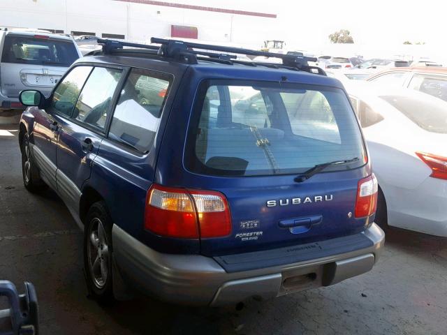 JF1SF65561G761421 - 2001 SUBARU FORESTER S BLUE photo 3