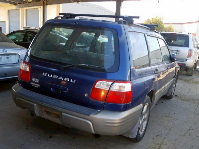 JF1SF65561G761421 - 2001 SUBARU FORESTER S BLUE photo 4