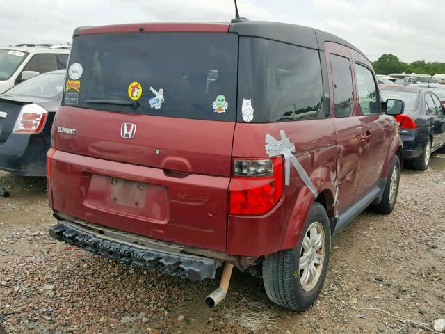 5J6YH18708L014083 - 2008 HONDA ELEMENT EX BURGUNDY photo 4