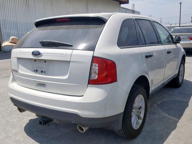 2FMDK3GC0DBE19365 - 2013 FORD EDGE SE WHITE photo 4