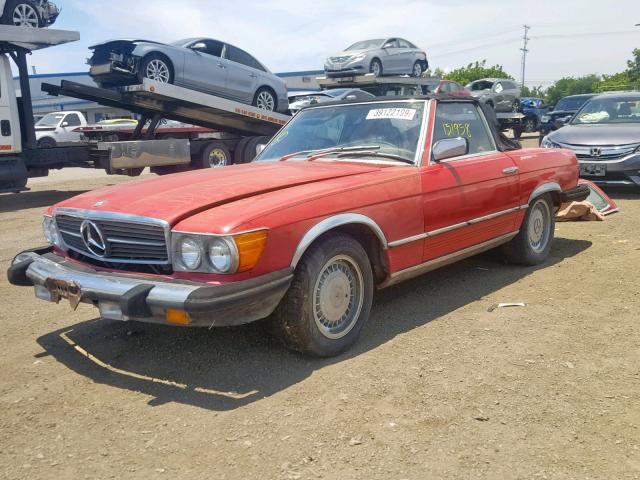 WDBBA45A1CB017735 - 1982 MERCEDES-BENZ 380 SL RED photo 2