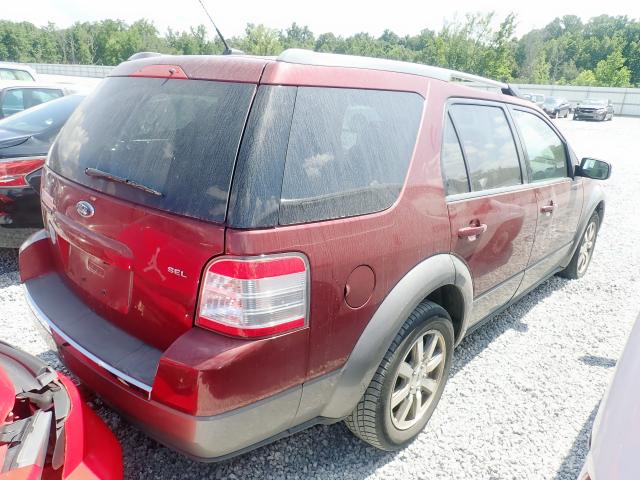 1FMDK02W68GA14416 - 2008 FORD TAURUS X S MAROON photo 4