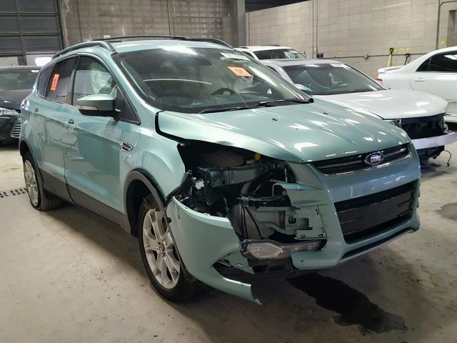 1FMCU9H90DUD42597 - 2013 FORD ESCAPE SEL TURQUOISE photo 1