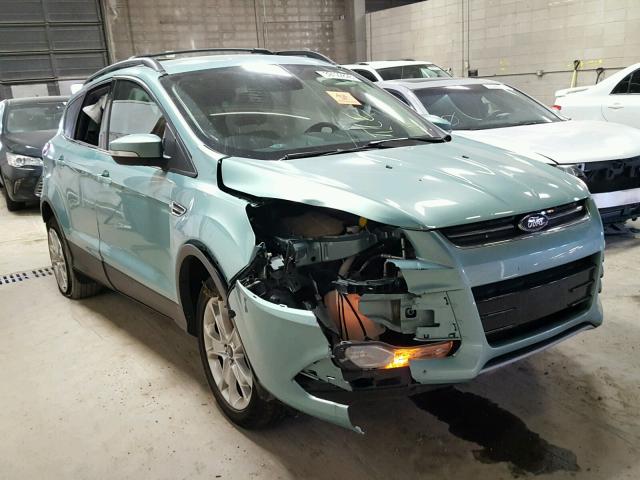 1FMCU9H90DUD42597 - 2013 FORD ESCAPE SEL TURQUOISE photo 2