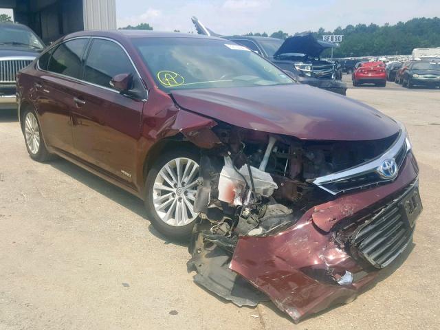 4T1BD1EB0DU017176 - 2013 TOYOTA AVALON HYB BURGUNDY photo 1