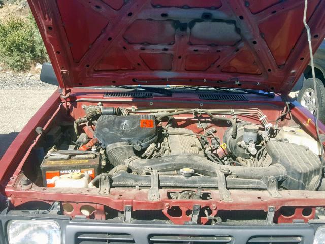 1N6SD11S2PC322339 - 1993 NISSAN TRUCK SHOR MAROON photo 7