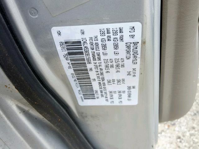 1C4GJ45383B156608 - 2003 CHRYSLER VOYAGER LX SILVER photo 10