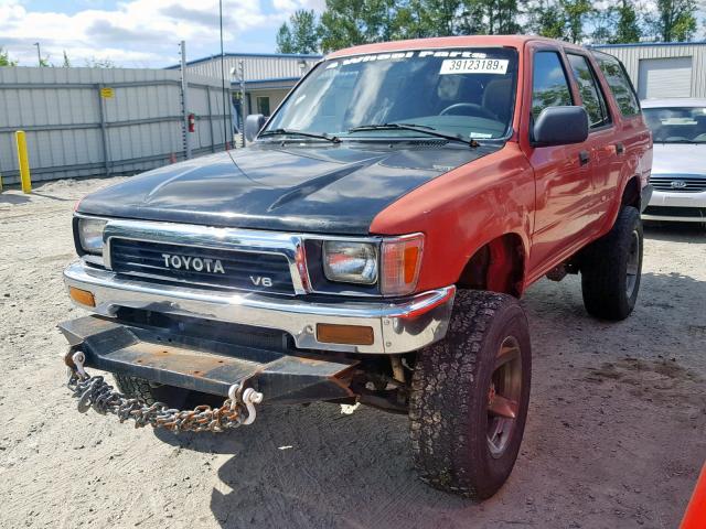 JT3VN39W2M8031696 - 1991 TOYOTA 4RUNNER VN RED photo 2