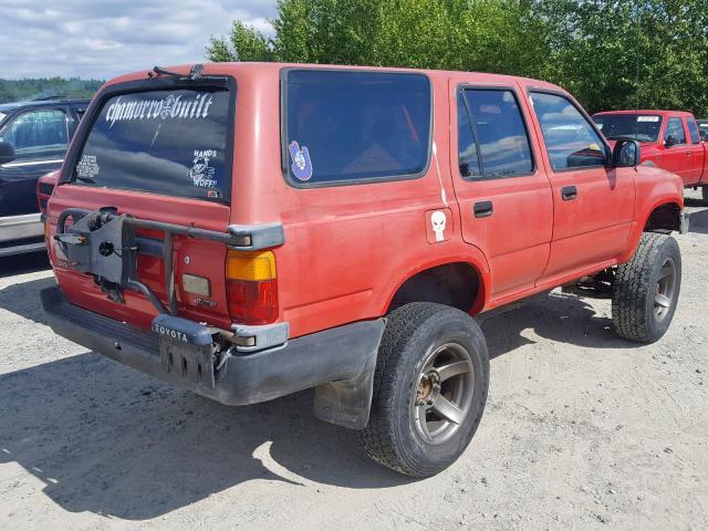 JT3VN39W2M8031696 - 1991 TOYOTA 4RUNNER VN RED photo 4