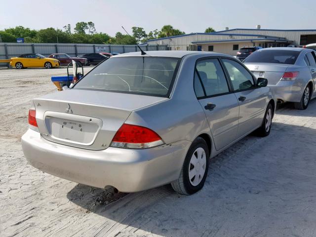 JA3AJ26E65U029968 - 2005 MITSUBISHI LANCER ES SILVER photo 4