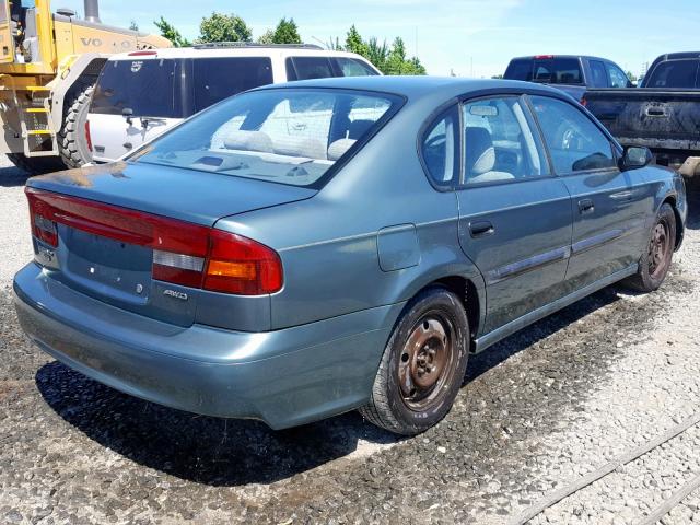 4S3BE635827214720 - 2002 SUBARU LEGACY L GREEN photo 4