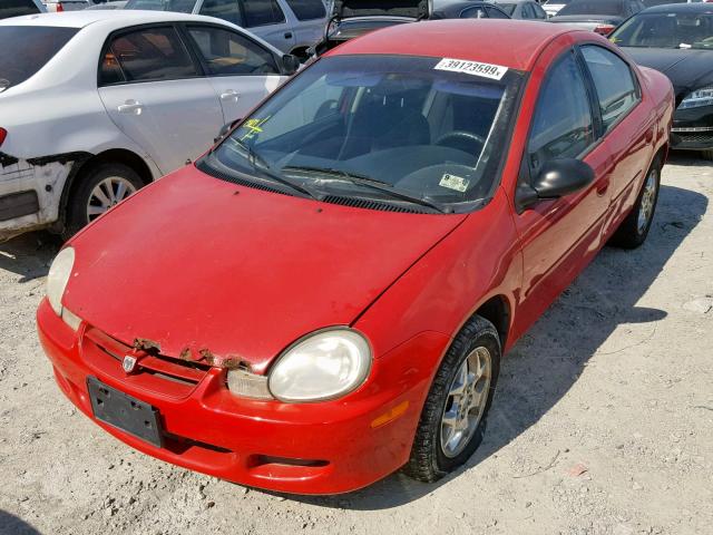 1B3AS46C42D517502 - 2002 DODGE NEON SE RED photo 2