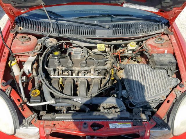 1B3AS46C42D517502 - 2002 DODGE NEON SE RED photo 7