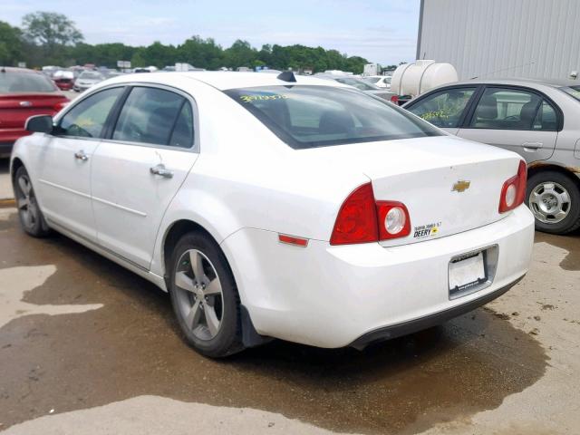 1G1ZC5E07CF158642 - 2012 CHEVROLET MALIBU 1LT WHITE photo 3