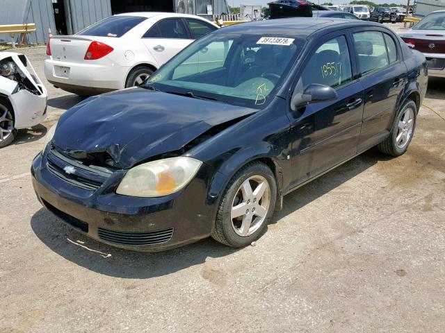 1G1AL55F567685062 - 2006 CHEVROLET COBALT LT BLACK photo 2