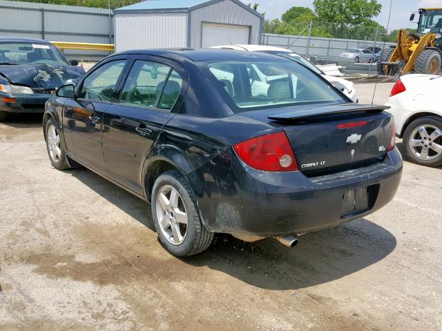 1G1AL55F567685062 - 2006 CHEVROLET COBALT LT BLACK photo 3