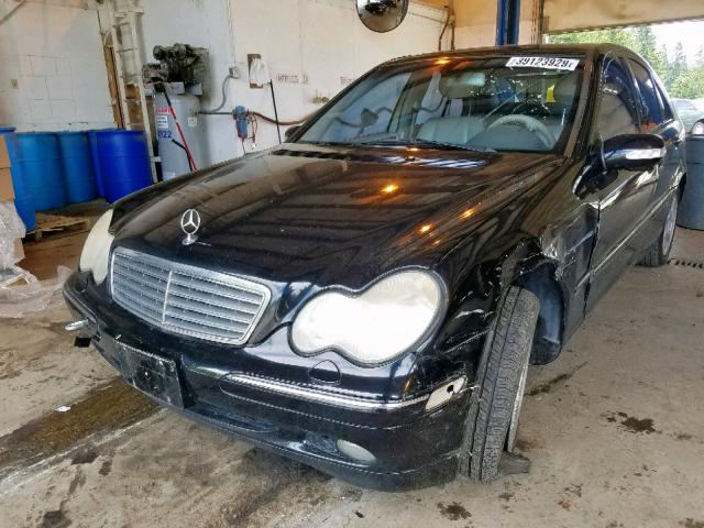 WDBRF64J41F076930 - 2001 MERCEDES-BENZ C 320 BLACK photo 2