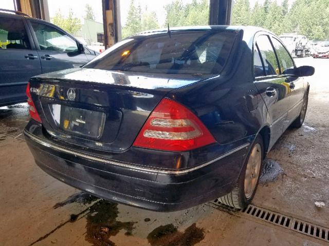 WDBRF64J41F076930 - 2001 MERCEDES-BENZ C 320 BLACK photo 4