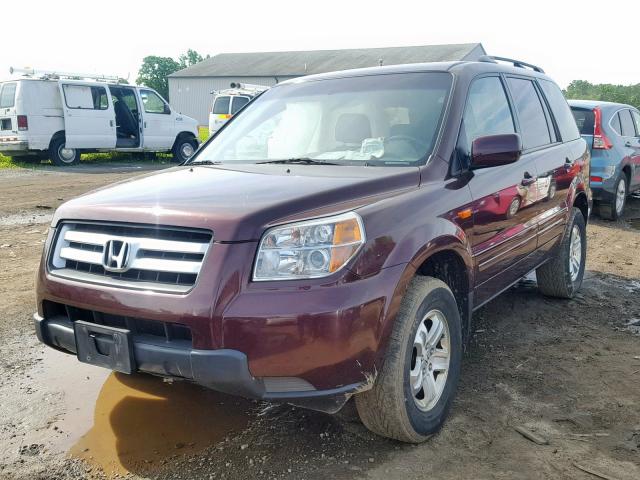 5FNYF18248B049616 - 2008 HONDA PILOT VP MAROON photo 2