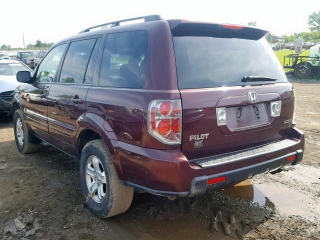 5FNYF18248B049616 - 2008 HONDA PILOT VP MAROON photo 3