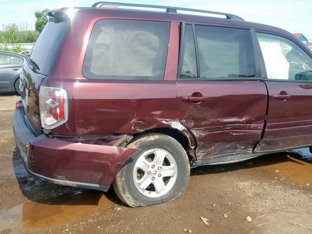 5FNYF18248B049616 - 2008 HONDA PILOT VP MAROON photo 9