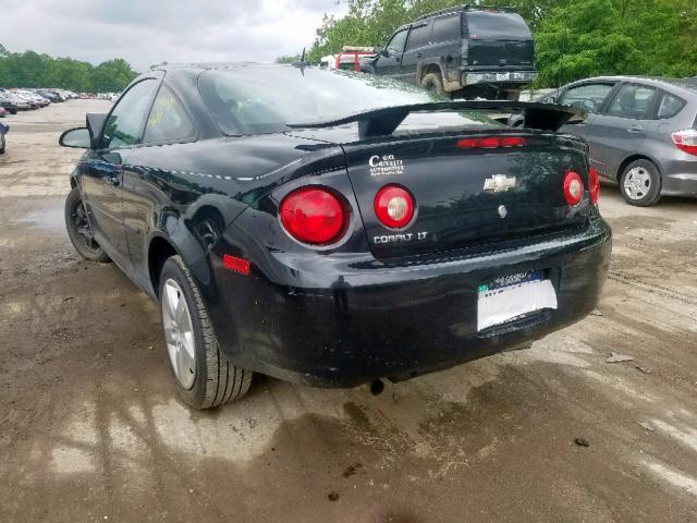 1G1AL18F687258223 - 2008 CHEVROLET COBALT LT BLACK photo 3