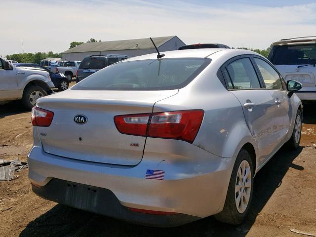 KNADM4A32G6647364 - 2016 KIA RIO LX SILVER photo 4