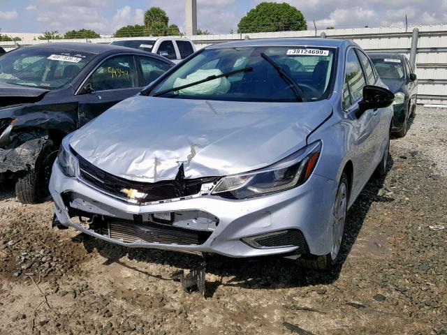 1G1BF5SM0H7185344 - 2017 CHEVROLET CRUZE PREM BLUE photo 2