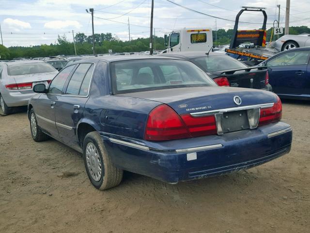 2MEFM74W54X672728 - 2004 MERCURY GRAND MARQ BLUE photo 3