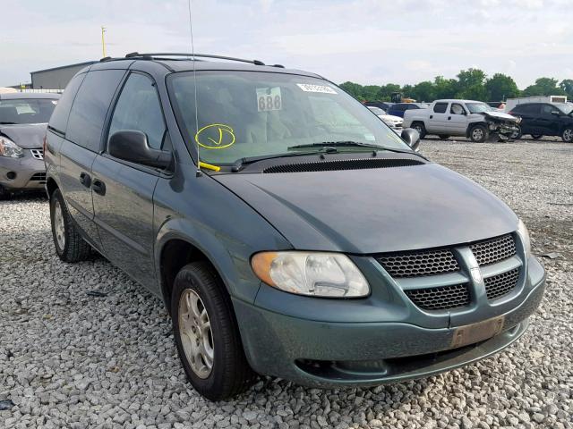 1D4GP253X3B217639 - 2003 DODGE CARAVAN SE GREEN photo 1