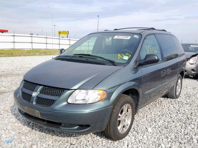 1D4GP253X3B217639 - 2003 DODGE CARAVAN SE GREEN photo 2