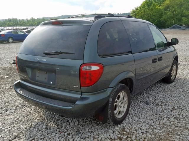 1D4GP253X3B217639 - 2003 DODGE CARAVAN SE GREEN photo 4