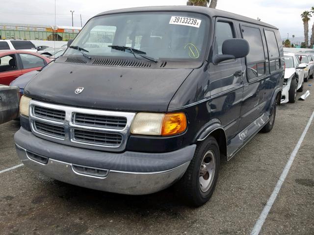 2B6HB11Y21K516291 - 2001 DODGE RAM VAN B1 BLACK photo 2