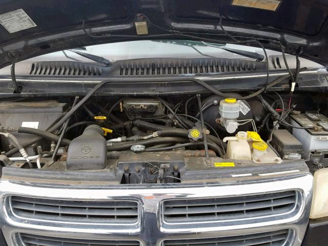 2B6HB11Y21K516291 - 2001 DODGE RAM VAN B1 BLACK photo 7