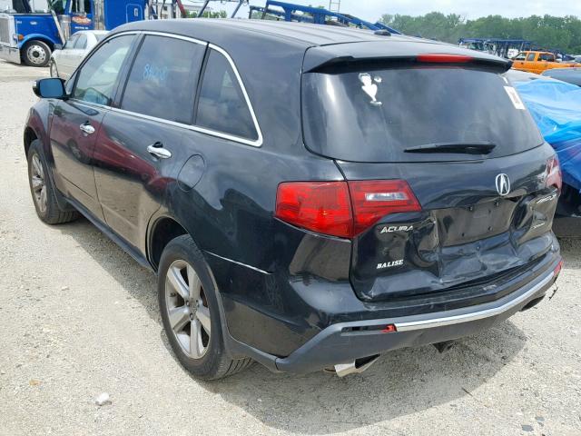 2HNYD2H27AH533673 - 2010 ACURA MDX BLACK photo 3