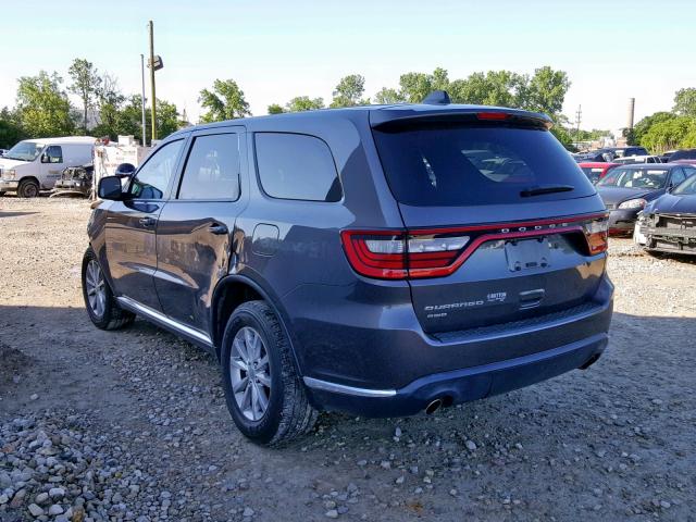 1C4SDJFT8GC433658 - 2016 DODGE DURANGO SS GRAY photo 3